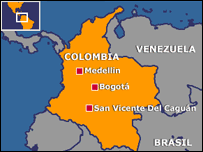 Mapa da Colômbia