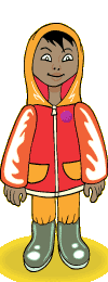 child wearing waterproof jacket
