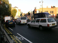 cars on road