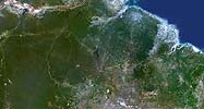 Satellite image of deforestation