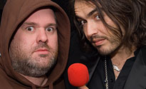 Chris with Russell Brand on the launch of Red Nose Day 07