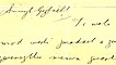 Rhan o lythyr anfonodd William Hughes at ei gyfail T. Ifor Rees.