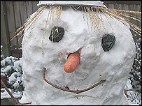A snowman