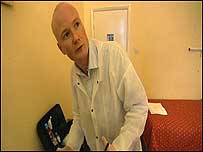 Man in room