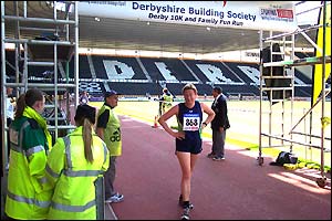At the finish line