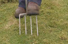 Digging up a lawn