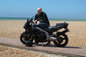 David Sulkin with motorcycle