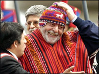 Lula em viagem ao Peru, em 2004