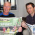 Paul with Radio 2 newsreader Tom Sandars.