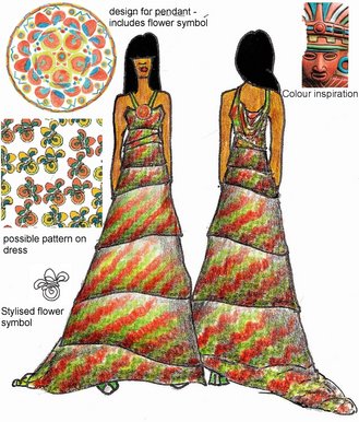 Mexico inspired aztec dress