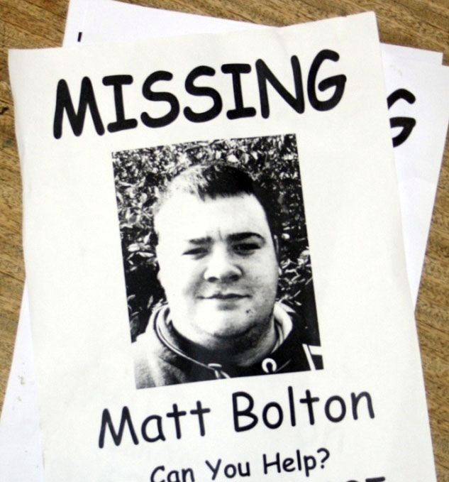 Matt Bolton's Missing Poster