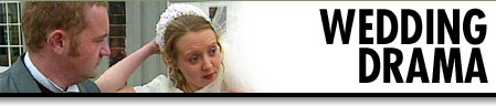 Wedding Drama. Image of bride and groom