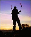 Sunrise at the Stone Circle at Glasto 2003 (image: Steve Connor)