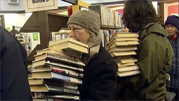 library protest