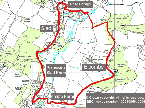 Map of Slad