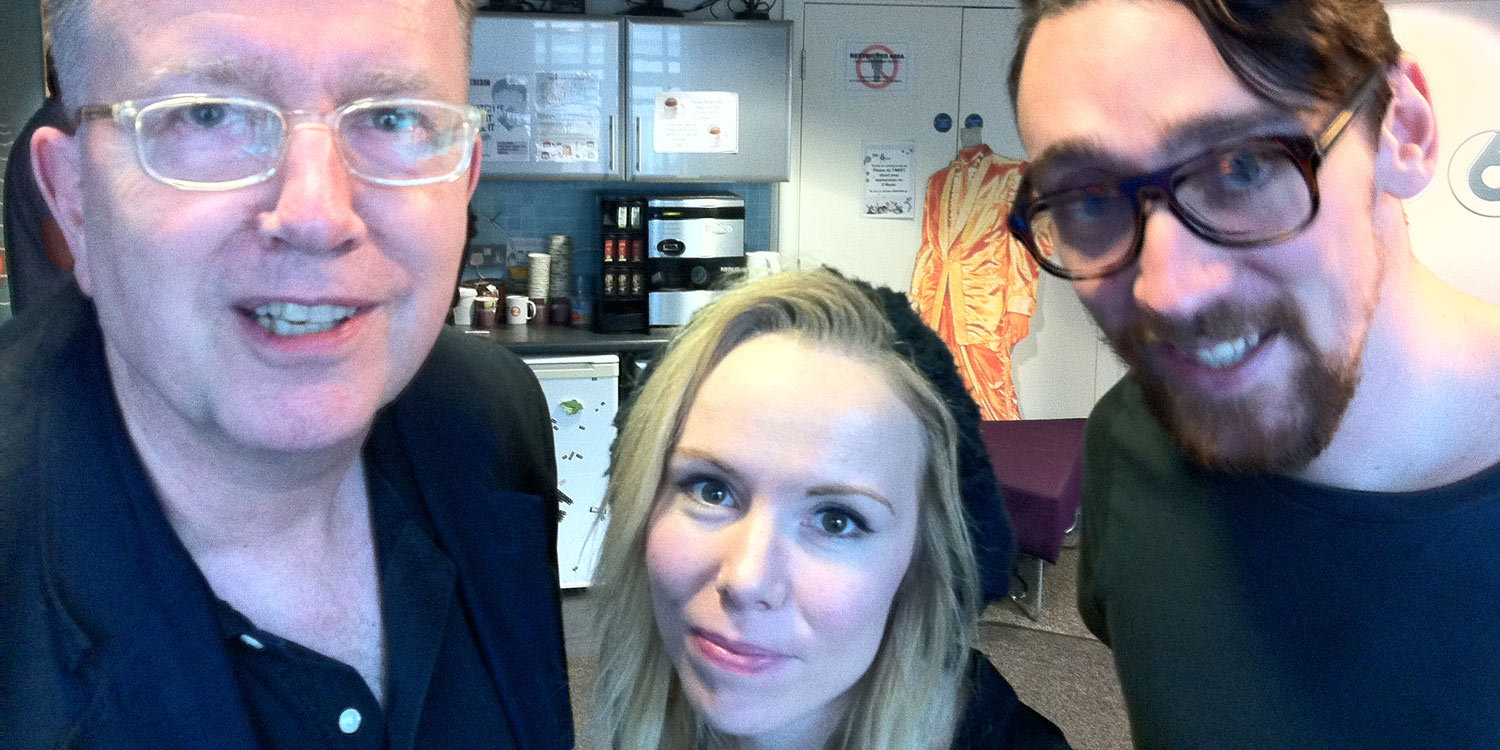 Tom Robinson, Helen Sargent and Chris Hamilton