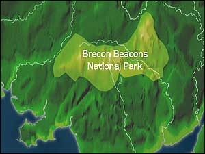 Brecon Beacons map
