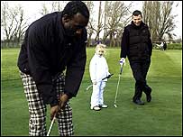 Linford Christie plays Sammy