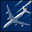 Plane leaving a trace in the sky