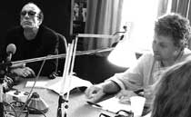 Robin Gibb and Guy Chapman listen to the finalists