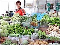 Quầy bán rau