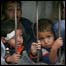 Crianças palestinas na Faixa de Gaza