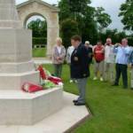 4th June 2004, Hottot-Les-Bagues War Cemetery, Normandy. Joan and Joe Toner (1st and 2nd right) watch Mr Joe Pooley Normandy Veterans Association (West Cumbria) Branch Chairman lay a commemorative poppy wreath to remember the Fallen. 4th June 2004, Hottot-Les-Bagues War Cemetery, Normandy. Joan and Joe Toner (1st and 2nd right) watch Mr Joe Pooley Normandy Veterans Association (West Cumbria) Branch Chairman lay a commemorative poppy wreath to remember the Fallen.