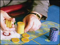 someone gambling