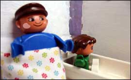 Bathroom scene.