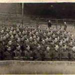 A Home Guard Unit assembled on the Spion Cop at Sheffield Wednesday Football Club ground at Hillsborough, Sheffield in 1943 during World War II. A Home Guard Unit assembled on the Spion Cop at Sheffield Wednesday Football Club ground at Hillsborough, Sheffield in 1943 during World War II.