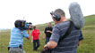 film crew on location