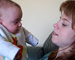 Laurence's wife, Adele, with their son