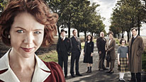 Sarah (Anna Maxwell Martin, front), enjoys Robert's company