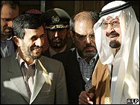 ملک عبدالله و احمدی نژاد