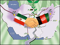 پرچم ايران و افغانستان