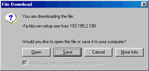 File download dialog