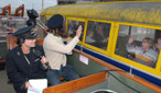 Alan Carr on Blackpool's Princess Alice Tram