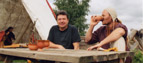 Eskil Fölstad (right) and David Aaronovitch (centre) at Stiklestad.