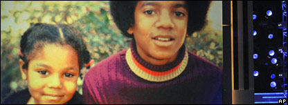 Janet Jackson and Michael Jackson photographed as children