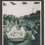V.E.Day party 8th May 1945. Candover Road Hornchurch. In picture Audrey Miles:D.Richardson:A.Richardson:G.English:N.English:J.Drackford:V.Miles: V.E.Day party 8th May 1945. Candover Road Hornchurch. In picture Audrey Miles:D.Richardson:A.Richardson:G.English:N.English:J.Drackford:V.Miles: