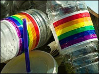 Bottles of water