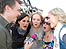 Matt with the girls from Hollyoaks