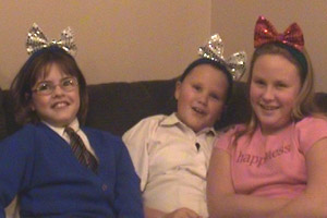 Lauren, Charlotte and Naomi love singing Christmas songs