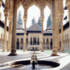 One of the numerous internal courtyards of the Alhambra palace