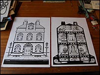 The hand-drawn sketches
