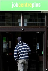 Man going into job centre