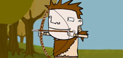Eric in Stone Age dress