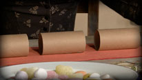 Layout cardboard rolls
