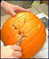Carve the face.