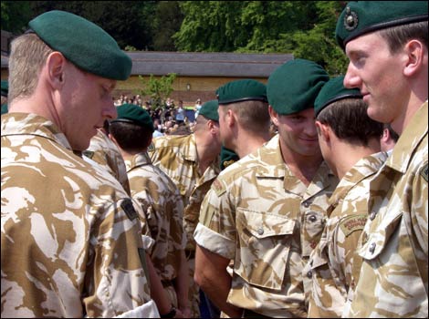 Marines talking